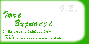 imre bajnoczi business card